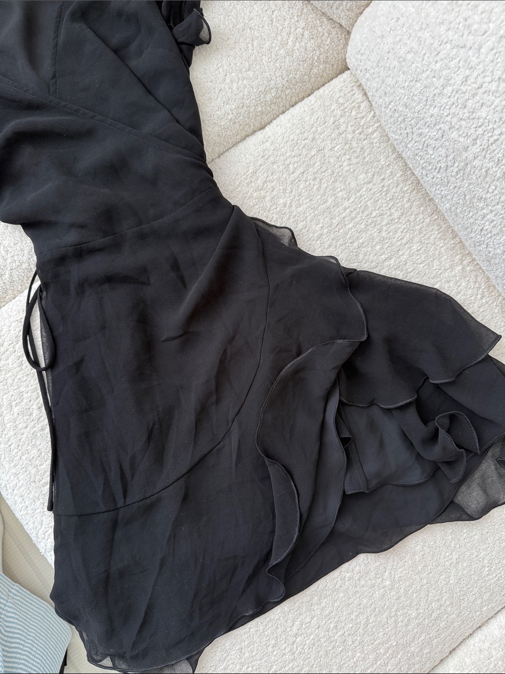Wilfred Black Wrap Ruffle Dress - Picture 2 of 2